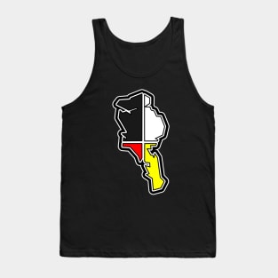 Quadra Island Split into Quadrants with Four Directions - Quadra Island Tank Top